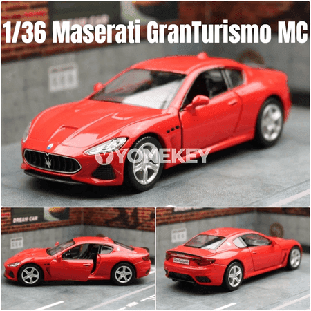 1:36 Maserati GranTurismo MC metal modeli, yza çekilýän oýunjak awtoulag