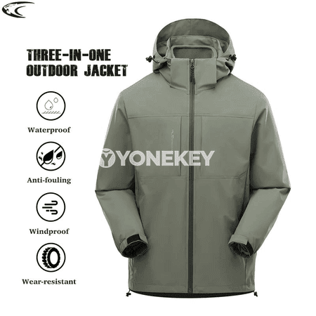 LNGXO 3-in-1 suw geçirmeýän ýyly erkek-zenan gyş penjek