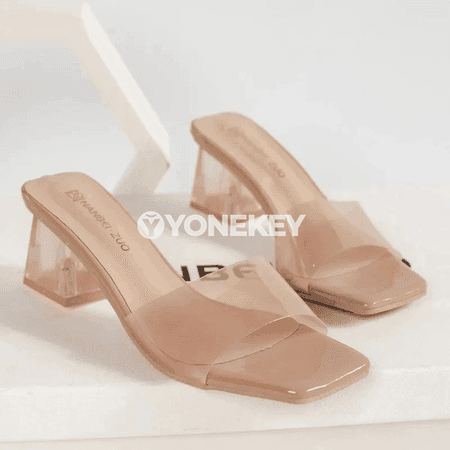 Aýal-gyzlar üçin transparent PVC ortaky ökjeli tomus şepbyklary