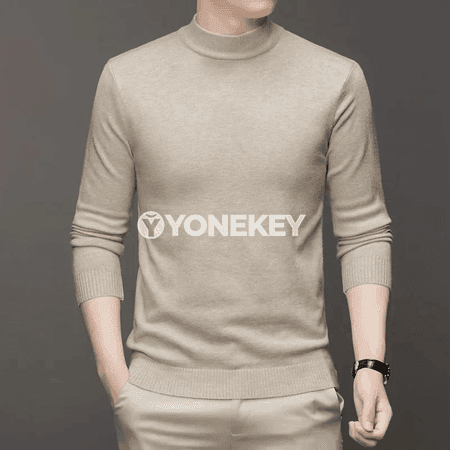 Erkekler üçin ýyly mock neck switer, gyşlyk gönükdirilen amatly model