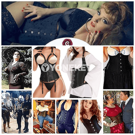 Aýallar üçin steampunk korset, bil şekillendiriji, ýokary moda görnüş