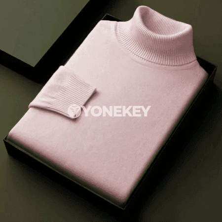 Erkekler üçin ýyly turtleneck trikotaj switer, güýz-gyş üçin