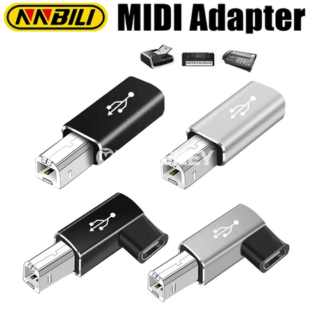 USB B erkekden Type-C aýala adapter, printer we skaner üçin