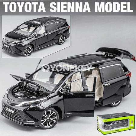 Toyota Sienna 1:24 metal modeli, sesli-ýşykly, gapylary açylýar