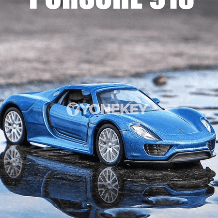 Porsche 918 Spyder 1:36 metal model awtoulag oyunjak, ýygnalýan
