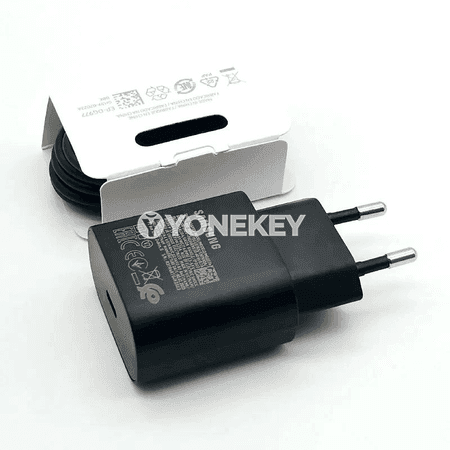 Samsung üçin 25W çalt zarýad beriji adapter, EU/US, Type-C