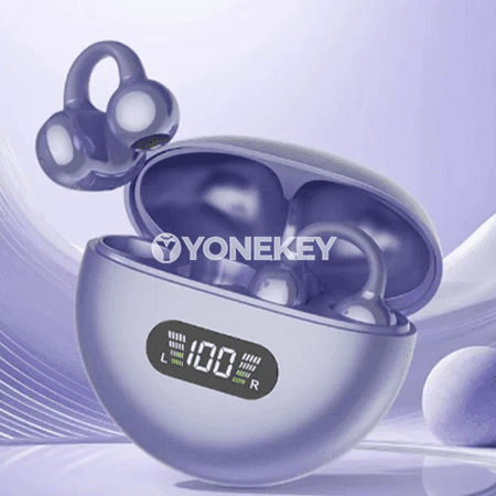 Q71 TWS Bluetooth 5.3 sport gulaklyklary, displeýli, klipli