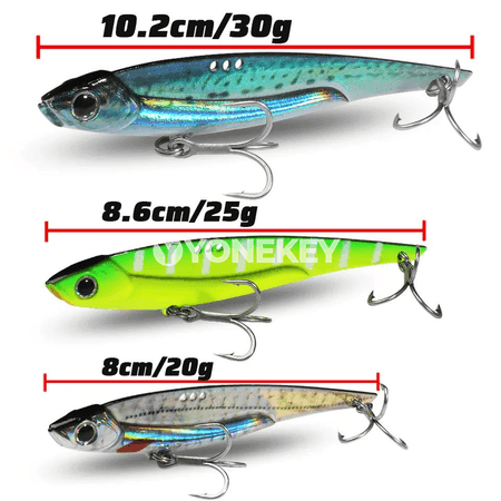 5 bölekli metal jig balyk peýlesi toplumy, 20/25/30 g