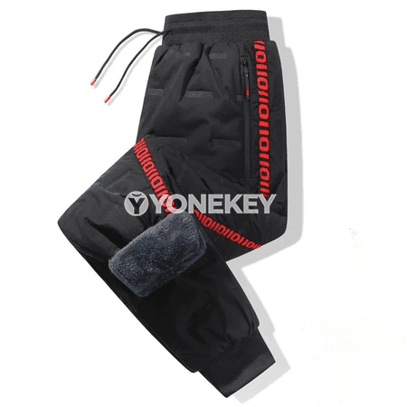 Erkekler üçin ýyly gyş sport balaklary, fleece bilen