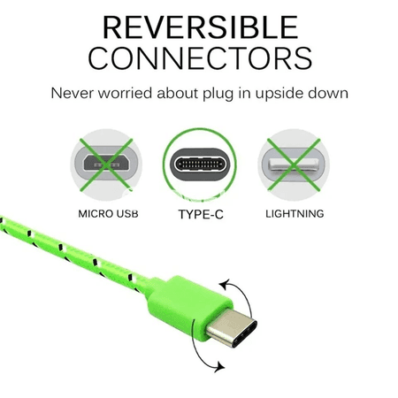 NNBILI USB-C zarýad we maglumat kabeli, 3A, 1m/2m/3m