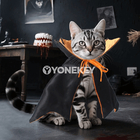 Kiçi itler üçin Hallowin köýnegi, wampir görnüşli pelerine