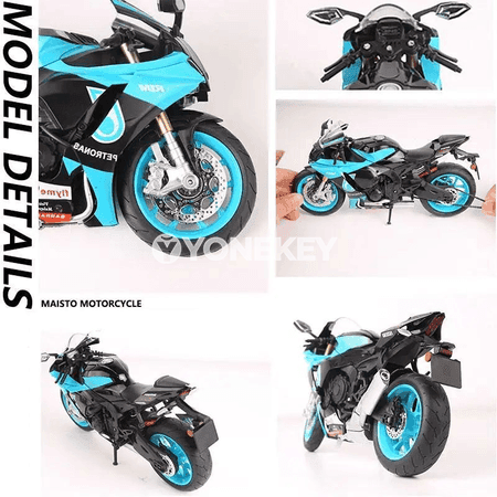 Yamaha YZF-R1M 1:9 metal motosikl modeli, kolleksiýa sowgady