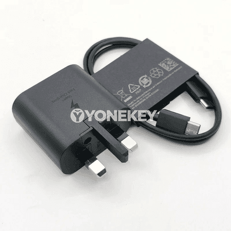 Samsung 25W UK çalt zarýad beriji adapter, Type-C kabelli