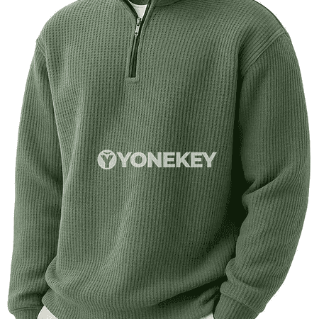 Erkekler üçin half zip hoodi — güýz ýaz sport ýyly sweatshirt