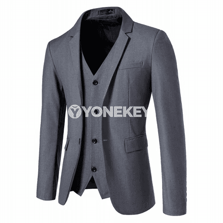 Erkekler üçin işewür-kasual blazer, inçe kesim, bir düwmeli