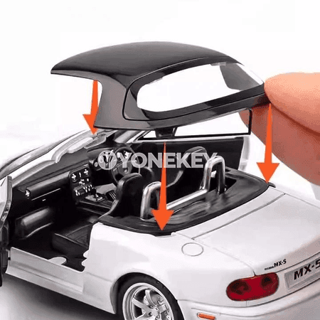 Mazda MX-5 1:32 metal mini awtoulag modeli, sesli, yşykly