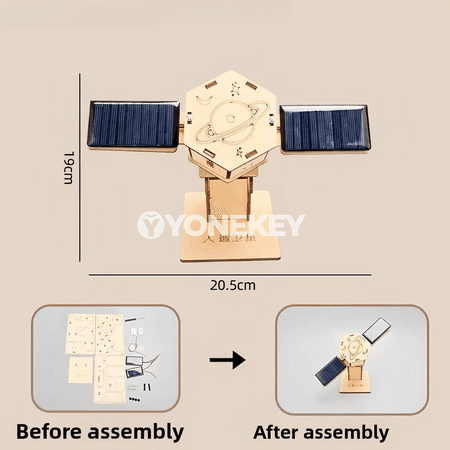 Güneş energiýaly hemra modeli, 3D agaç jigsaw gurluşyk toplumy
