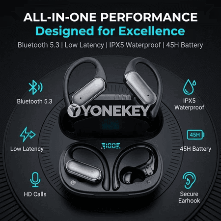 A520 simsiz Bluetooth nauşnikler, HD sesli, mikrofonly, ýeňil kulak üstü