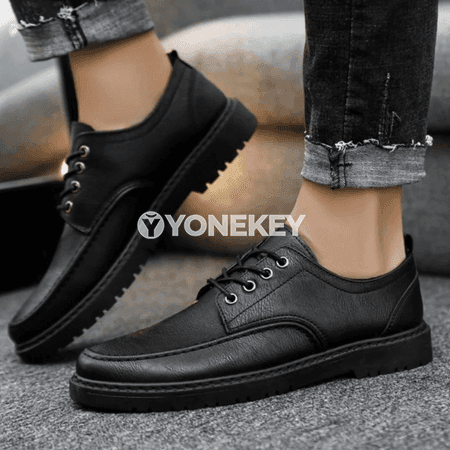 Erkekler üçin gündelik deri oxford köwüşler, water-resistant