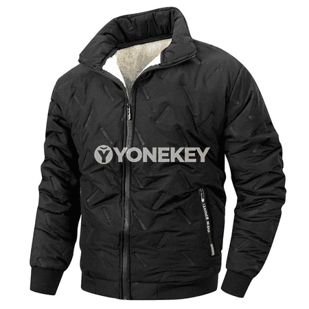 Erkekler üçin ýyly fleece gyş penjeki, gündelik we açyk howa üçin