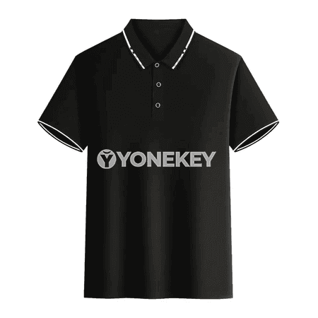 Erkekler üçin ýazky polo futbolka, gysga ýeňli