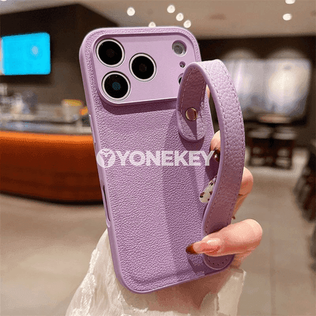 Deri gurluşly bilezikli iPhone gapagy, mat goragly
