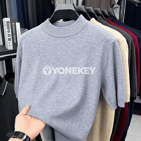 Erkekler üçin gündelik dem alýan mock neck futbolka