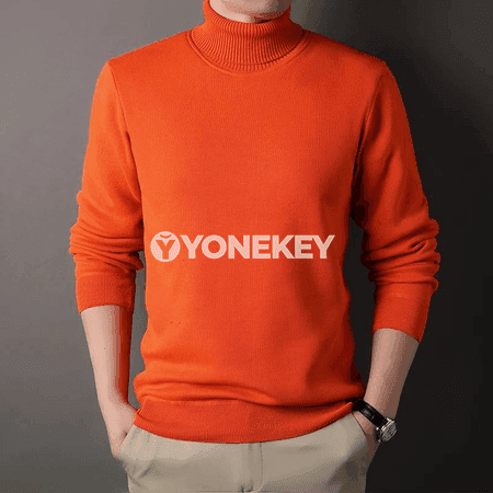 Erkekler üçin ýyly gyş switeri, ýokary boýunly, ýumşak fleece