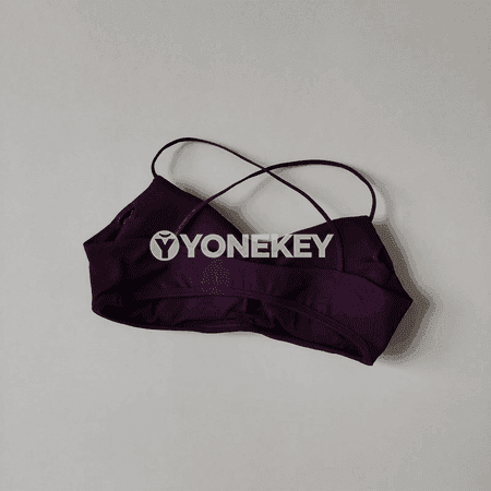 Aýallaryň dem alýan pilates sport bra, arka açyk, ýeňil we rahat