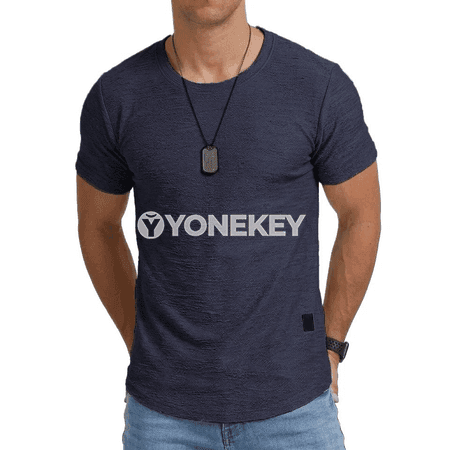 Erkekler üçin ýeňil, dem alýan tomusky ýönekeý futbolka