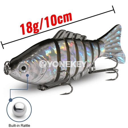 3 sanylyk swimbait balyk ýesirgi toplumy, 18g, 10 sm, gutyly