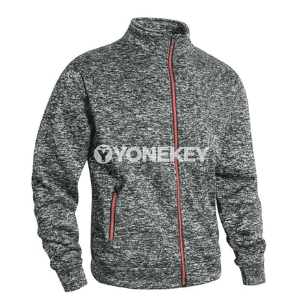 Erkekler üçin ýyly fermuarly gündelik jaket, sport görnüşli daşky geýim