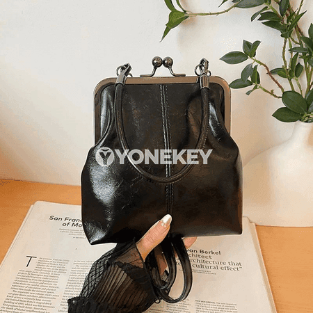 Zenanlar üçin vintage stilindäki goňur egnine asylýan sumka