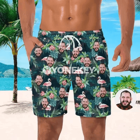 Hawaý görnüşli çaply erkekleriň ýüzmek şortikleri