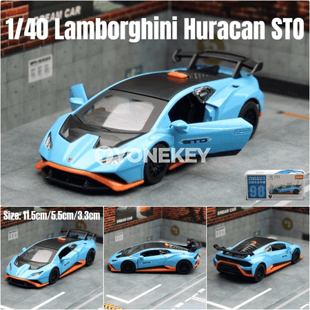 Lamborghini Huracan STO metal model awtoulag, 1:40, çekilýän