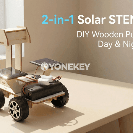 2-in-1 Gün we Lunar Rover STEM agaçlyk DIY gurluşyk toplumy