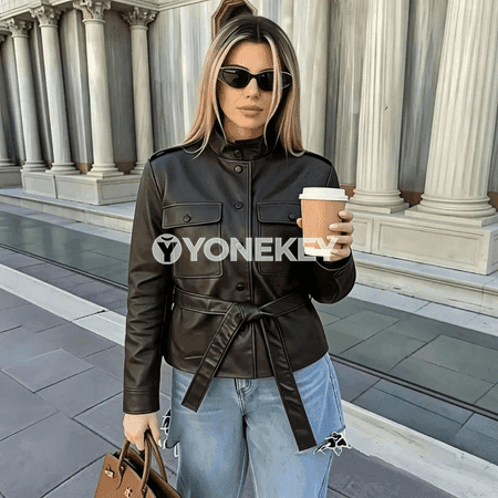 Zenanlar üçin döwrebap ýeňil jaket-palto