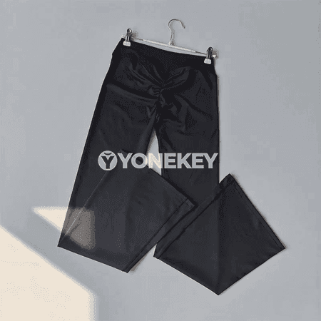 Aýal üçin ýokary boýunly giň aşaky yoga legginsi, çeýe sport balagy