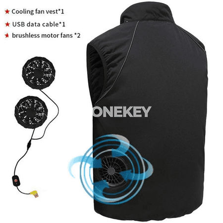 Erkekler üçin sowadyjy fanly ýeňil vestka