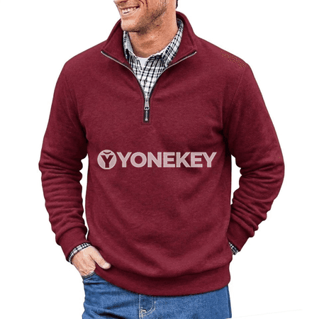 Erkekler üçin sportywka, ýaz-küz ýeňil half-zip sweatshirt