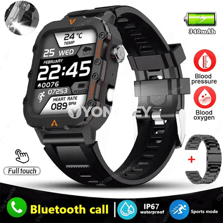 GPS akylly sagat — daşarda ulanmak üçin, LED çyraly, Bluetooth jaňly