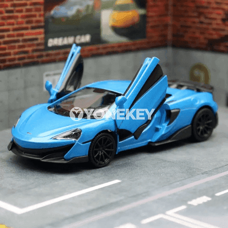 McLaren 600LT 1:36 metal model awtoulag, çekmeli, çagalar üçin
