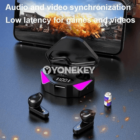 TWS X15 simsiz oýun gulaklyk, Bluetooth 5.3, mikrofonly