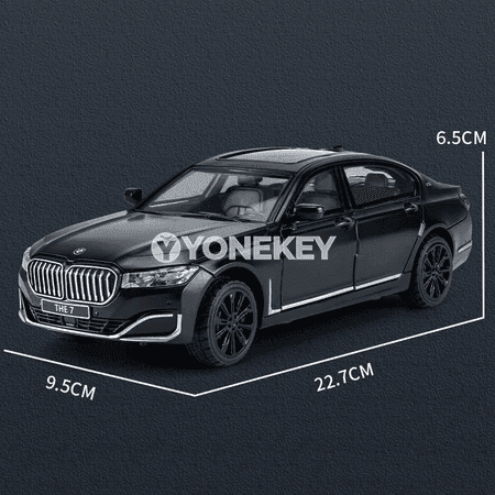 BMW 760Li 1:24 metal awtoulag modeli, sesli-çyraly, açylýan gapyly