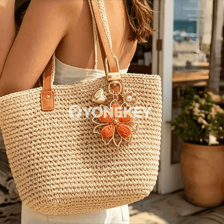 Bag açary üçin 4 ýaprakly bagtly klewer brelok, sowgatlyk bezeg