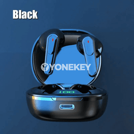 TWS Bluetooth 5.3 simsiz nauşnikler, mikrofonly, sport üçin