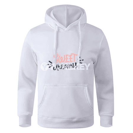 Erkekler üçin giň kesimli kapýuşonly sweatshirt, dürli reňkler