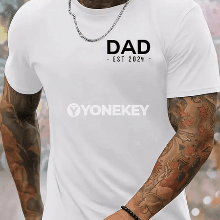 DAD EST 2024 ýazly erkekler üçin ýeňil, gysga ýeňli futbolka