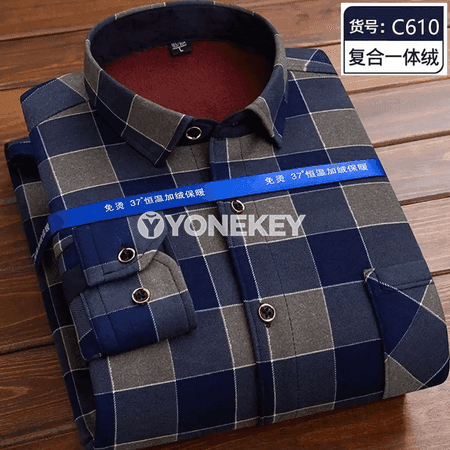 Gyş üçin ýyly erkek köýnegi, pagta-fleece, käşge görnüşli
