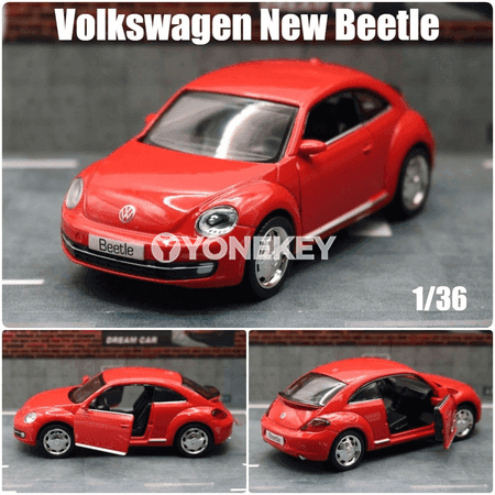 Volkswagen New Beetle 1:36 metal model awtoulag oýunjak